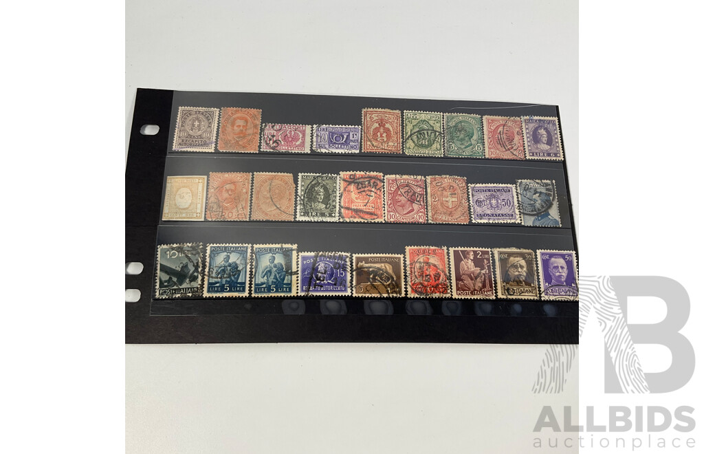 Collection of Italy and Greece Stamps Spanning 1880's to 1980's, Hermes, Sets, Imperfs, Overprints