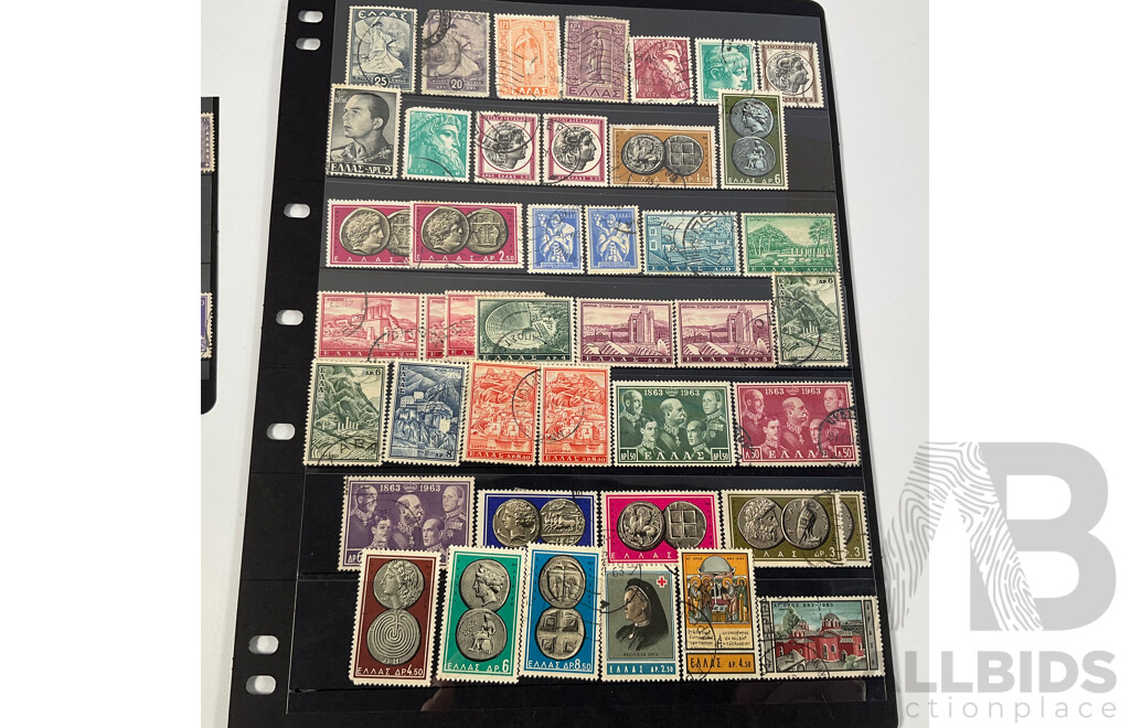 Collection of Italy and Greece Stamps Spanning 1880's to 1980's, Hermes, Sets, Imperfs, Overprints