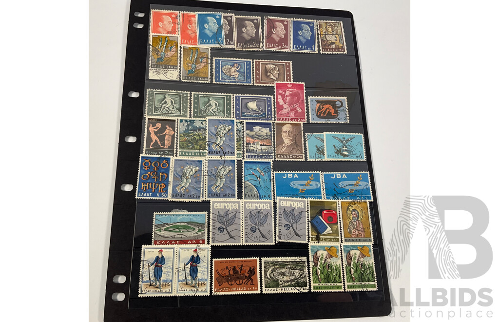 Collection of Italy and Greece Stamps Spanning 1880's to 1980's, Hermes, Sets, Imperfs, Overprints