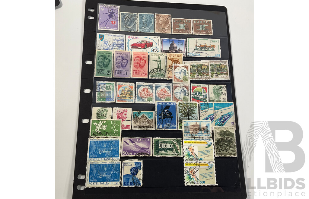 Collection of Italy and Greece Stamps Spanning 1880's to 1980's, Hermes, Sets, Imperfs, Overprints