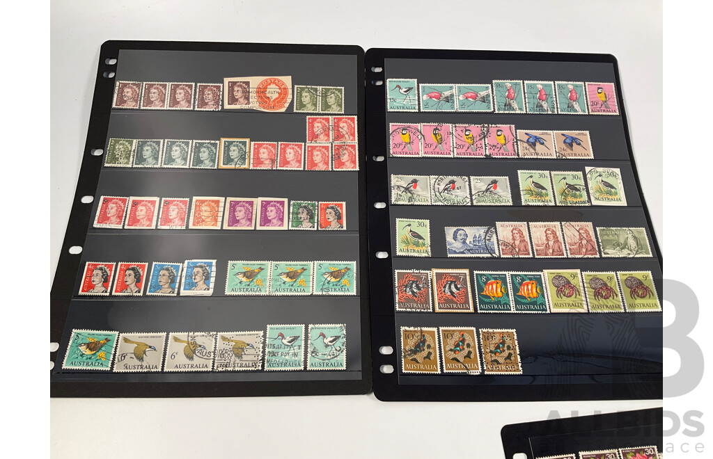 Collection of Australian Early Decimal Stamps Spanning 1966 to 1978 Including QE2, Sets, Perfins, Mint Strips and Blocks