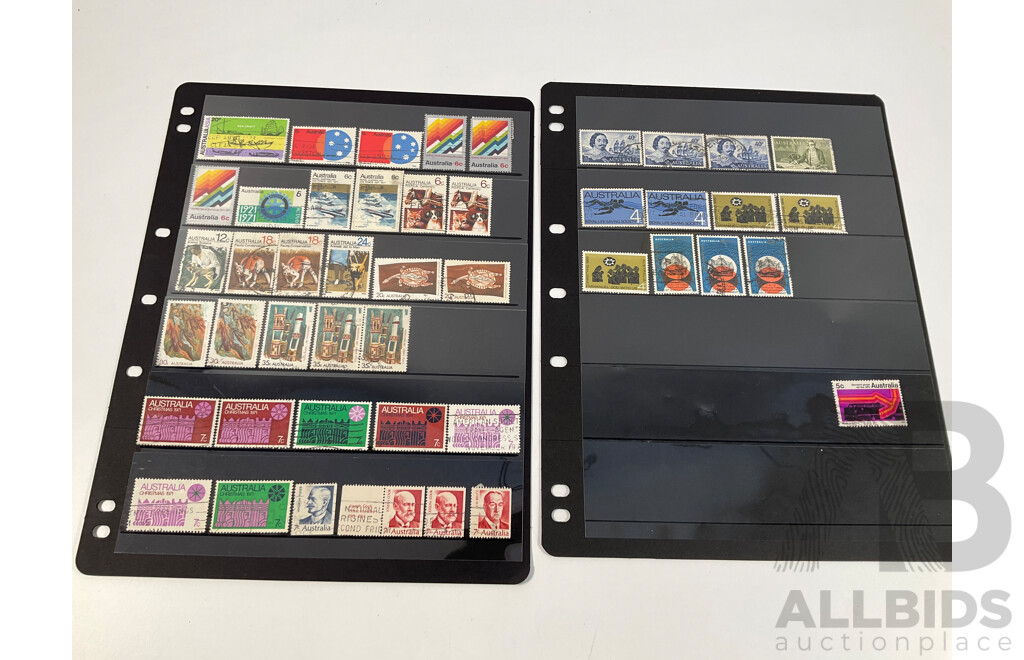 Collection of Australian Early Decimal Stamps Spanning 1966 to 1978 Including QE2, Sets, Perfins, Mint Strips and Blocks