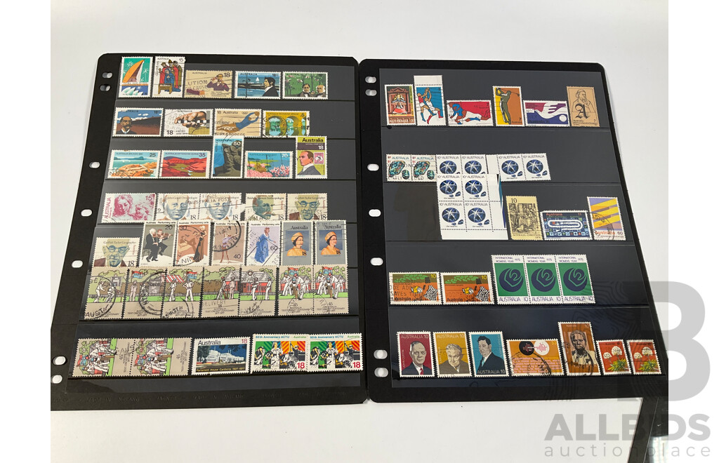 Collection of Australian Early Decimal Stamps Spanning 1966 to 1978 Including QE2, Sets, Perfins, Mint Strips and Blocks