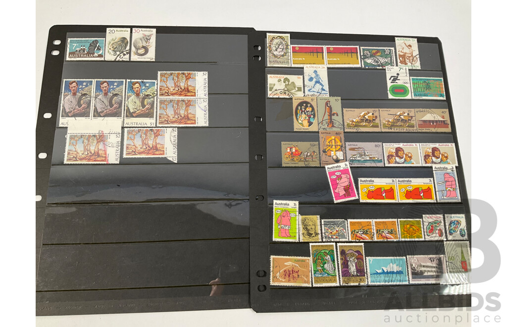 Collection of Australian Early Decimal Stamps Spanning 1966 to 1978 Including QE2, Sets, Perfins, Mint Strips and Blocks