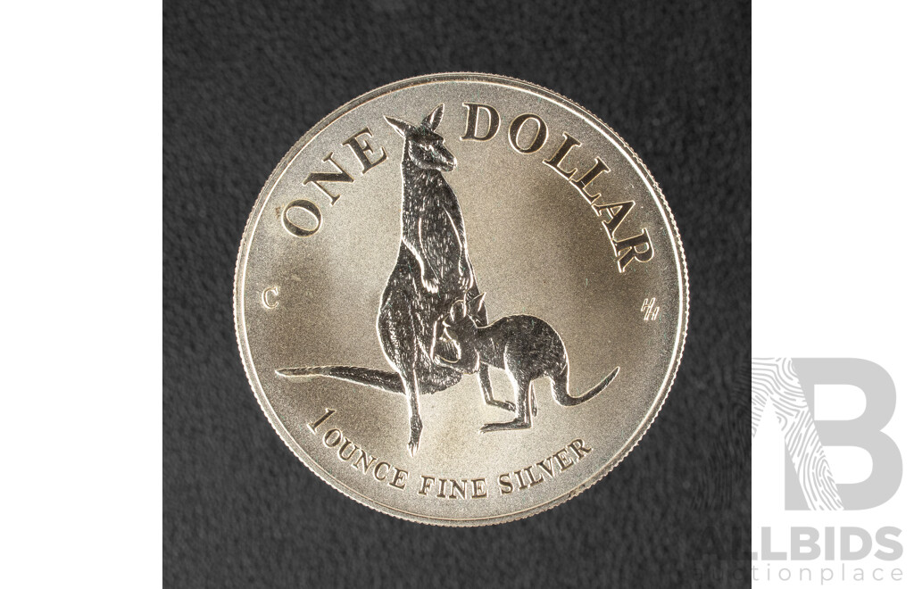 Australian RAM 1996 Silver One Dollar Coin, Australia's Silver Kangaroo, 'C' Mint Mark .999