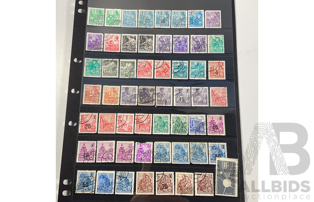 Collection of German Stamps Including 1903 Kingdom of Prussia, 1920's Hyperinflation Overprints- Twenty Billion, Hindenburg, Sets