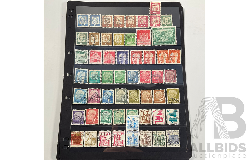 Collection of German Stamps Including 1903 Kingdom of Prussia, 1920's Hyperinflation Overprints- Twenty Billion, Hindenburg, Sets