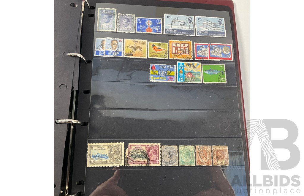 Album of Antique and Vintage International Stamps Including Brazil 1920's, Bolivia Mint 1950's Set, South Africa KGV, Sudan, Rwanda Mints, Tokelau Islands Mint Hinged, Tonga, Yemen, Manchukuo and More