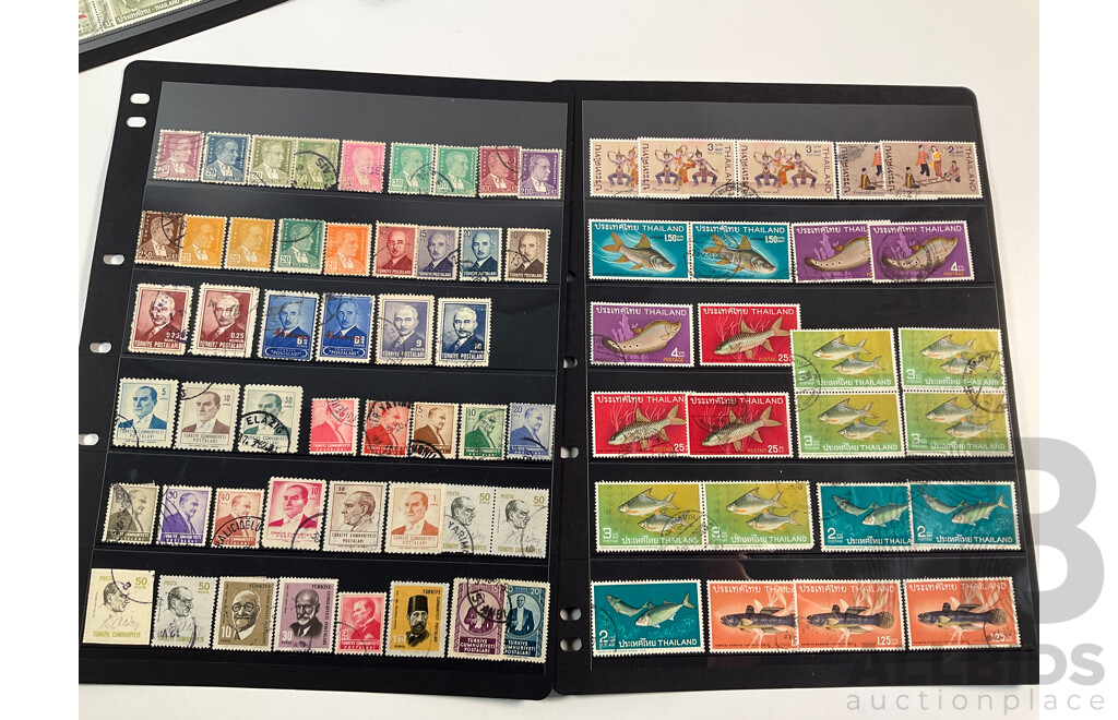 Collection of Turkey, Tanzania and Thailand Stamps Including Sets and Overprints