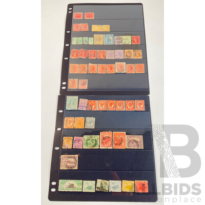 Australian Colonial State Stamps Including Victoria, Queensland, Western Australia, Tasmania, South Australia, QV, Perfins, Stamp Duty One and Two Shillings, Hand Cancel