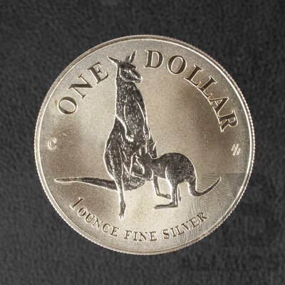 Australian RAM 1996 Silver One Dollar Coin, Australia's Silver Kangaroo, 'C' Mint Mark .999