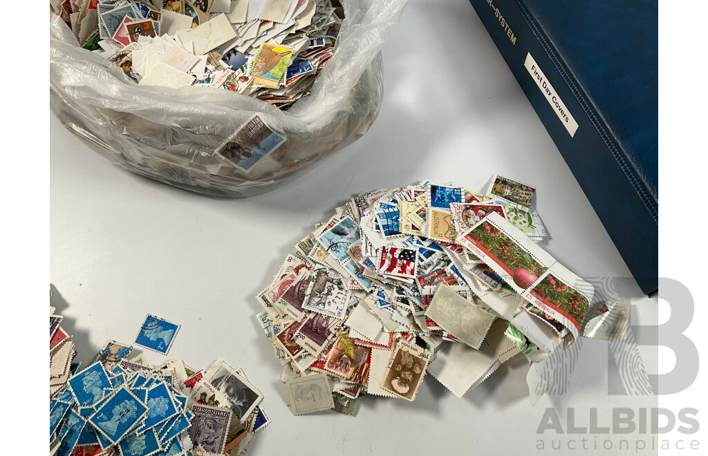 Album of Mostly 1960's-1980's Australian First Day Covers Including Many Qantas Inaugural Flights, Collection of Vintage Cancelled International Stamps