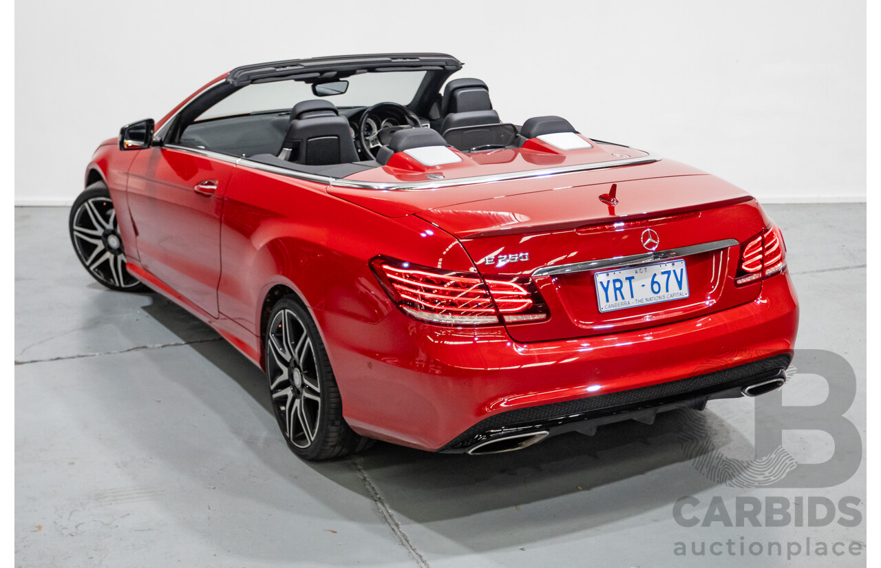 6/2016 Mercedes-Benz E250 207 MY16 2d Cabriolet Mars Red Turbo 2.0L