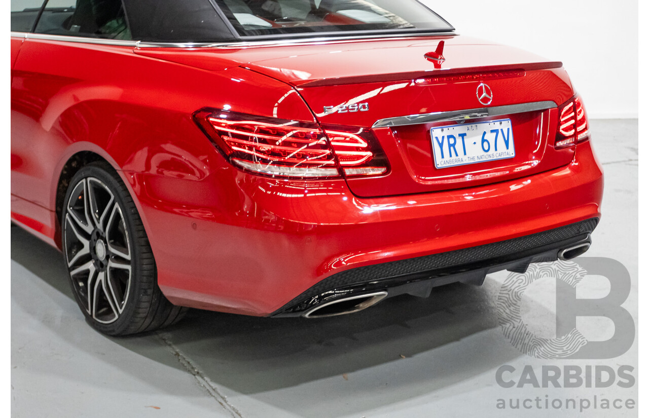 6/2016 Mercedes-Benz E250 207 MY16 2d Cabriolet Mars Red Turbo 2.0L