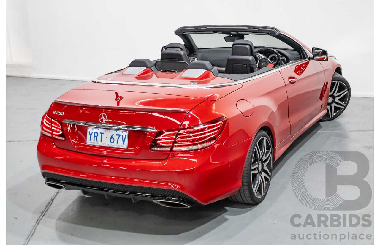 6/2016 Mercedes-Benz E250 207 MY16 2d Cabriolet Mars Red Turbo 2.0L