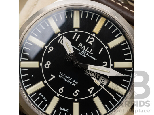BALL Engineer Master II Aviator Automatic 46mm Watch - NM1080C-L13-BK with Box & Warranty Card Description