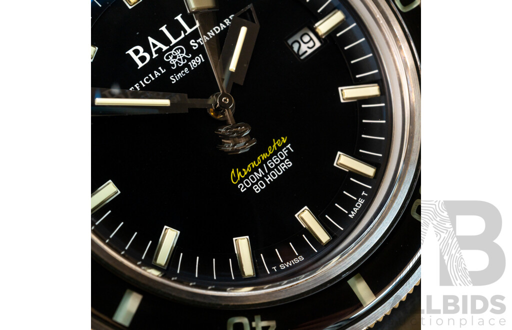 BALL Engineer II M Skindiver Heritage Automatic 42mm Watch - DD3208B-S1C-BK with Box & Tags