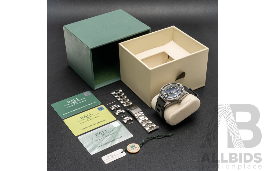BALL Engineer II M Skindiver Heritage Automatic 42mm Watch - DD3208B-S1C-BK with Box & Tags