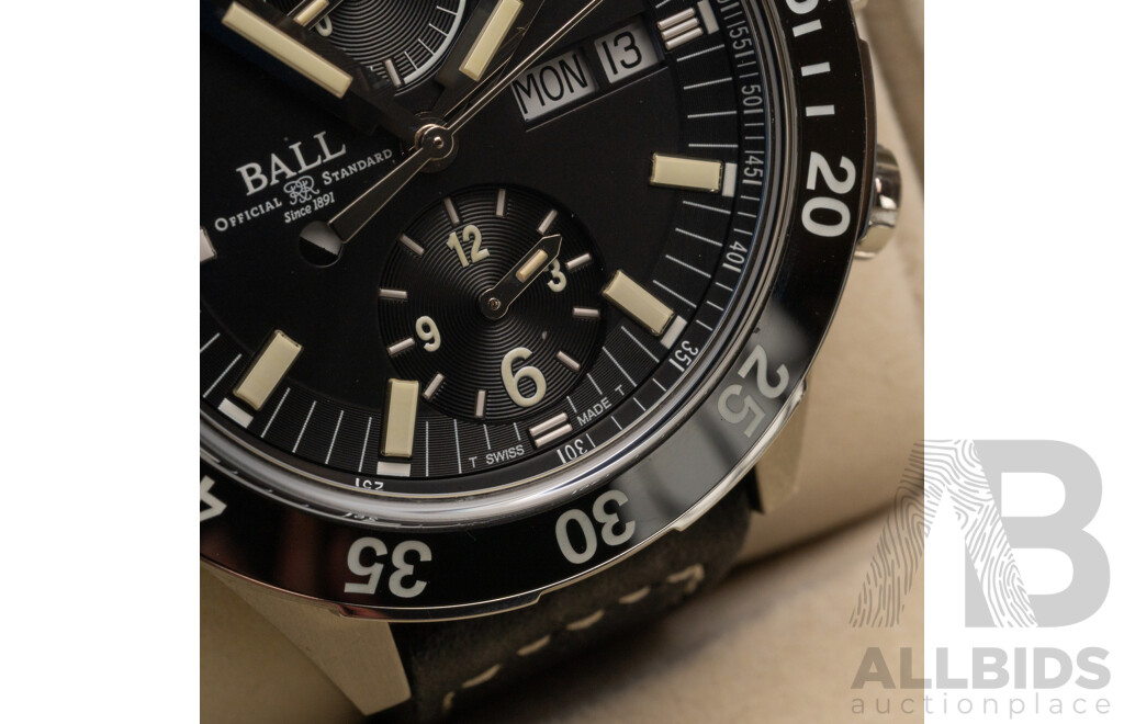 BALL Roadmaster Rescue Chronograph 41mm Titanium Limited Edition Watch - DC3030C-S-BK, No. 0550/1000