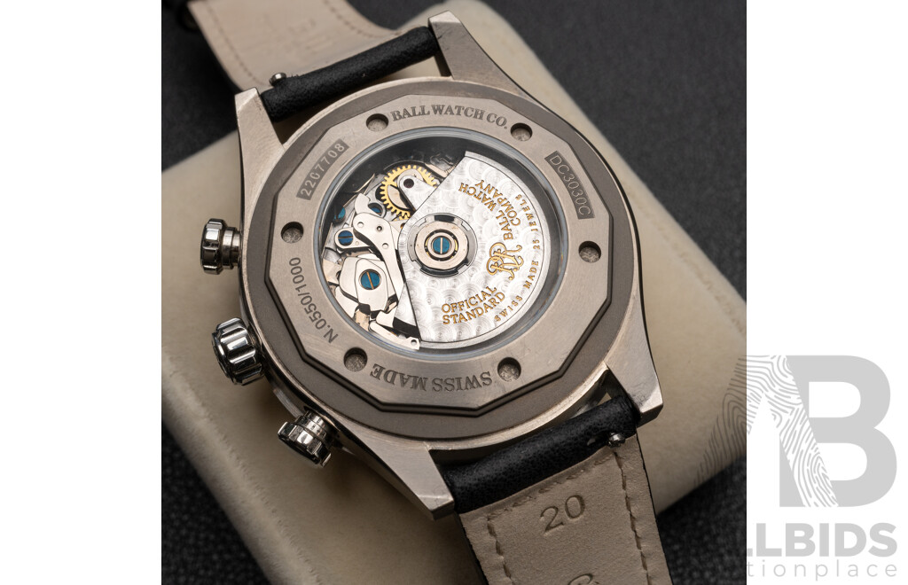 BALL Roadmaster Rescue Chronograph 41mm Titanium Limited Edition Watch - DC3030C-S-BK, No. 0550/1000