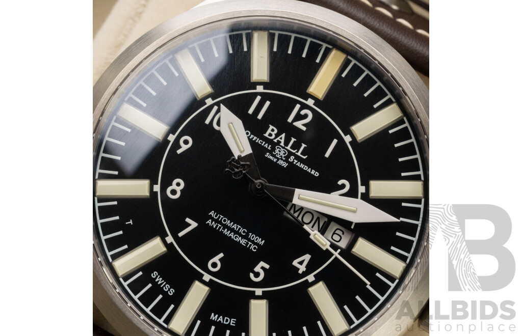 BALL Engineer Master II Aviator Automatic 46mm Watch - NM1080C-L13-BK with Box & Warranty Card Description