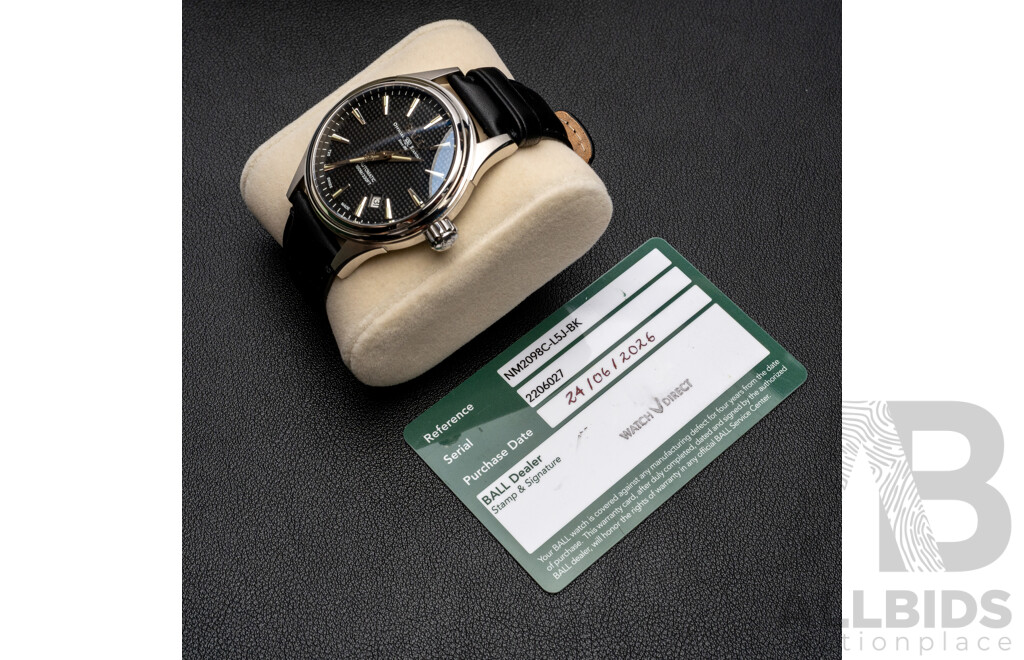 BALL Fireman Victory Automatic 40mm Watch - NM2098C-L5J-BK with Box, Tags & Warranty Card
