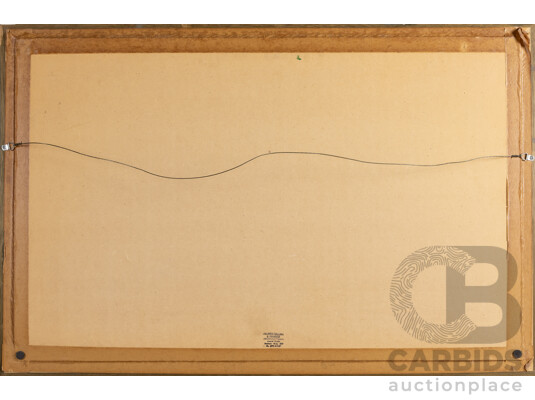 Eduard Mandon, (19/20th Centuries, French, 1885-1977), Endless Waves, Vintage Offset Lithograph, 64H x 98W cm (frame)