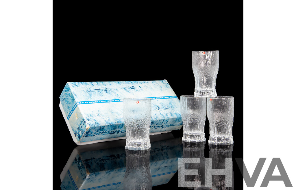 Iittala Aslak Glasses Set Designed by Tapio Wirkkala Made in Finland