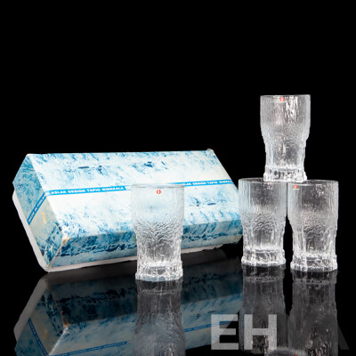 Iittala Aslak Glasses Set Designed by Tapio Wirkkala Made in Finland