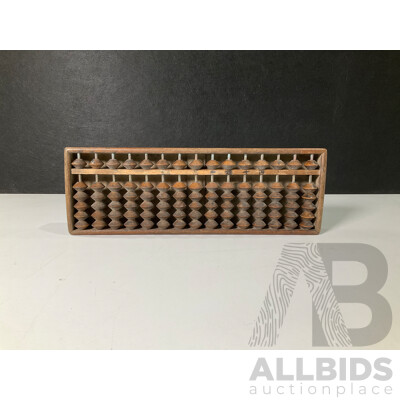 Antique Japanese Soroban Wooden Abacus