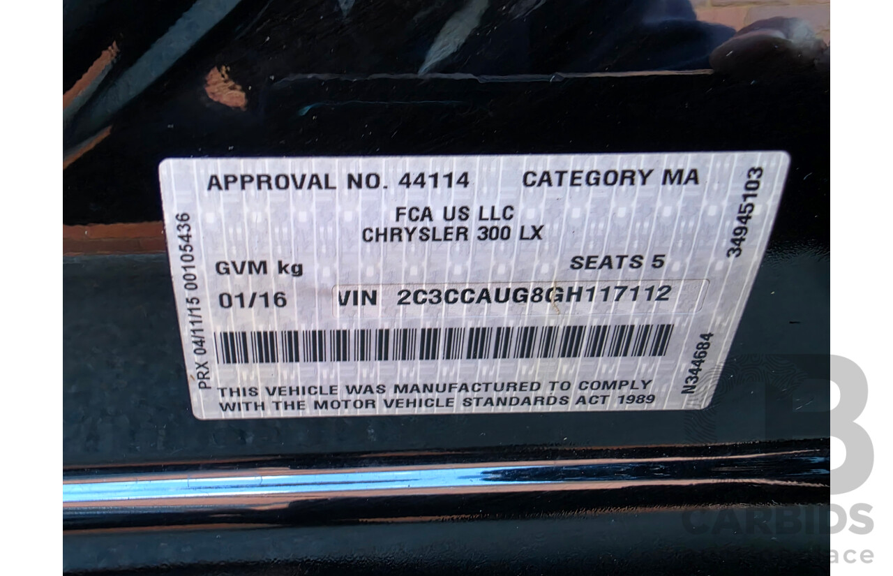 Chrysler 300 C MY16 4D Sedan Black 3.6L