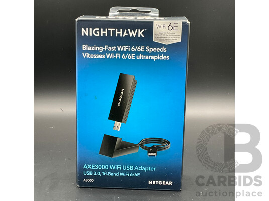 1661895 · NETGEAR Nighthawk (AXE3000 / A8000) Wifi 6E USB 3.0 Adapter