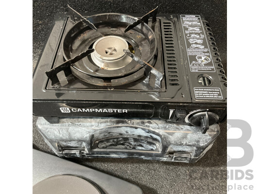 1661881 · CAMPMASTER Portable Single Burner Stove and ANKO Double Hot Plate - Lot of 2