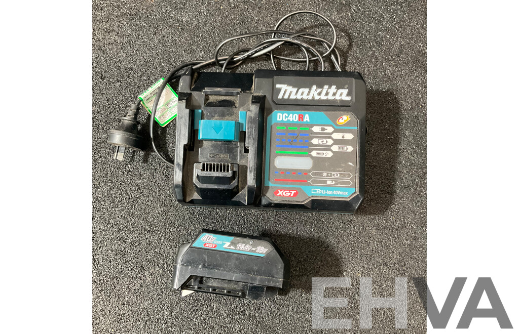 MAKITA 40V Max XGT Rapid Optimum Charger (DC40RA) and 18V Battery Adapter for XGT Charger - Lot of 2