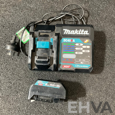 MAKITA 40V Max XGT Rapid Optimum Charger (DC40RA) and 18V Battery Adapter for XGT Charger - Lot of 2