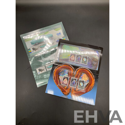 Opals Stamp Pack International Rate and FORD 100 Years in Australia Stamp Pack - Lot of 2