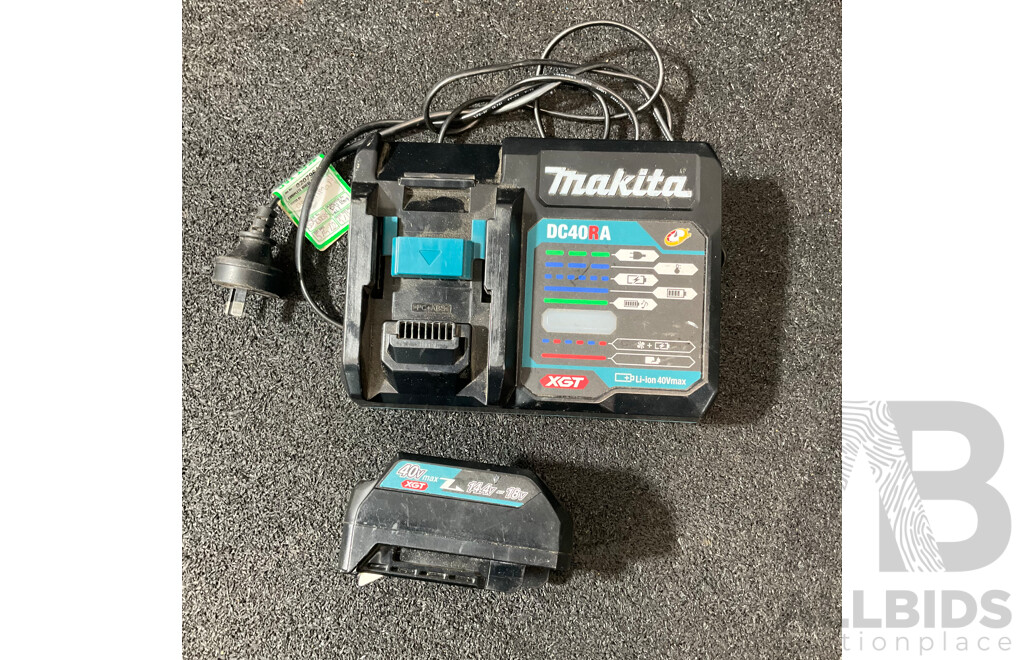 MAKITA 40V Max XGT Rapid Optimum Charger (DC40RA) and 18V Battery Adapter for XGT Charger - Lot of 2