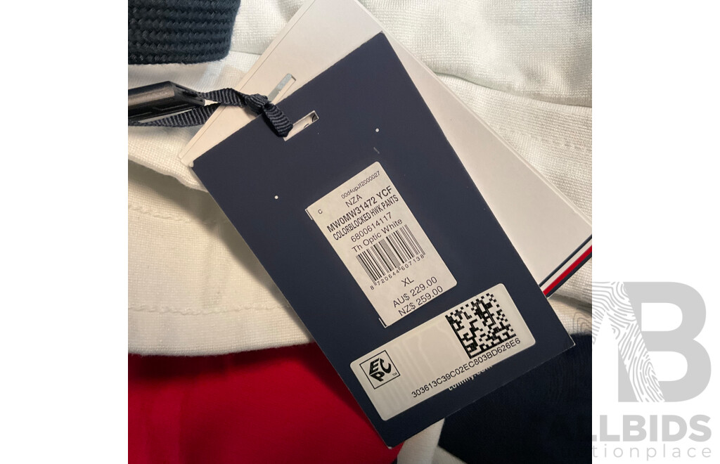 Tommy Hilfiger Colorblocked White Pants - Size XL - ORP $229