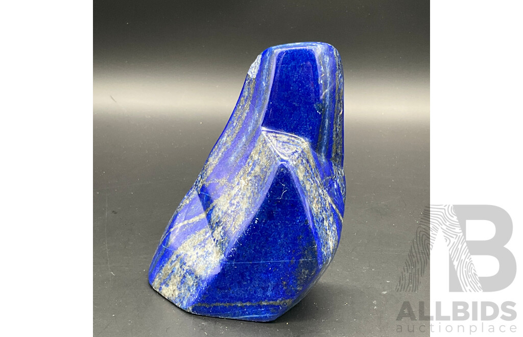Large Polished Deep Blue Lapis Lazuli Natural Stone