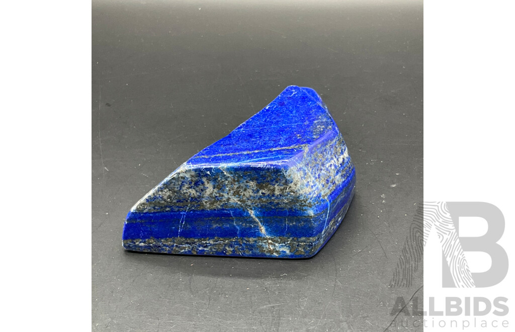 Large Polished Deep Blue Lapis Lazuli Natural Stone
