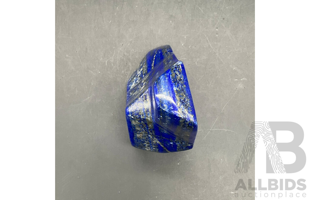 Large Polished Deep Blue Lapis Lazuli Natural Stone
