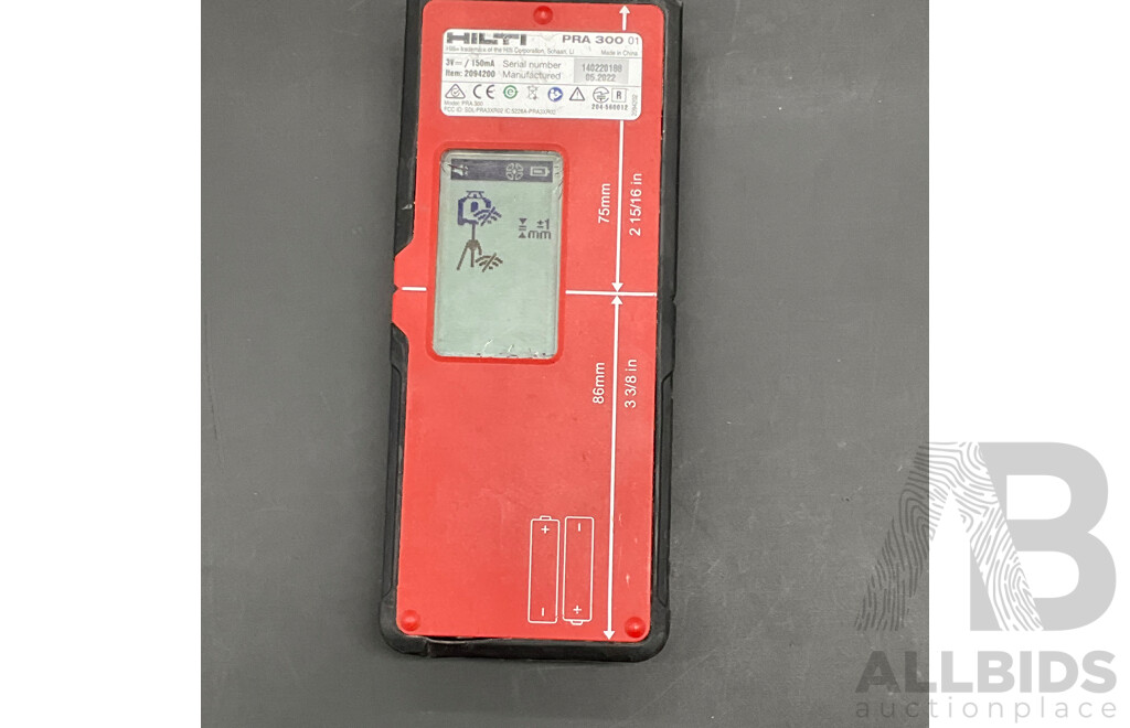 HILTI (PRA 300) Remote Control and Laser Receiver