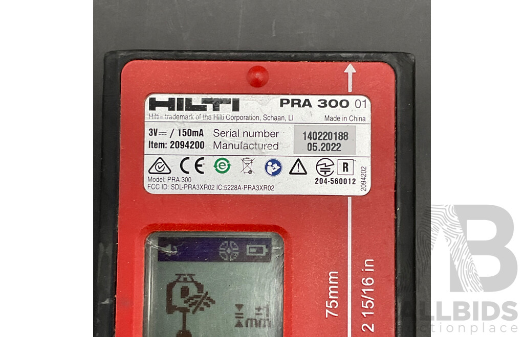 HILTI (PRA 300) Remote Control and Laser Receiver