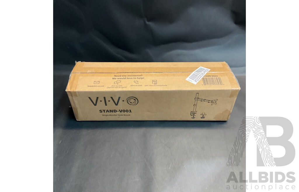 VIVO Stand-V001 Single Monitor Desk Mount & Futura Tadka Pan & Spin Mop with Accessories