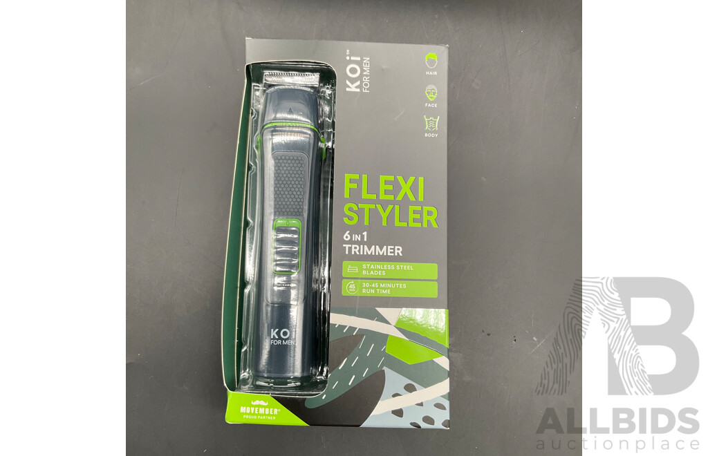 ONSET Hot and Cold Massager and KOI for Men Flexi Styler 6in1 Trimmer - Lot of 2