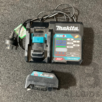 MAKITA 40V Max XGT Rapid Optimum Charger (DC40RA) and 18V Battery Adapter for XGT Charger - Lot of 2