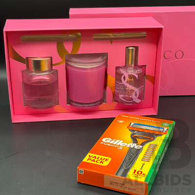 GILLETTE Fusion5 Value Pack and DUSK Home Fragrance Collection Set - Lot of 2
