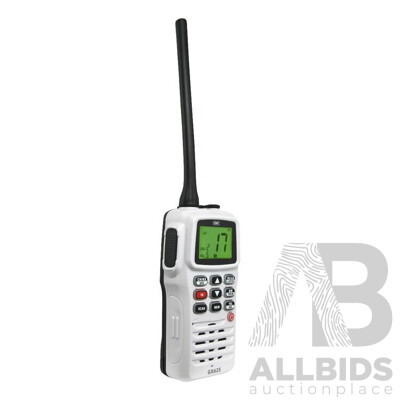GME (GX625) White Handheld WHF Marine Radio