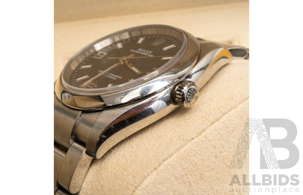 Rolex Oyster Perpetual 36 Blue Face Superlative Chronometer Automatic & Hand Wind Movement, Model - 116000