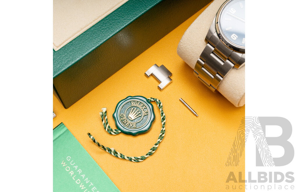 Rolex Oyster Perpetual 36 Blue Face Superlative Chronometer Automatic & Hand Wind Movement, Model - 116000
